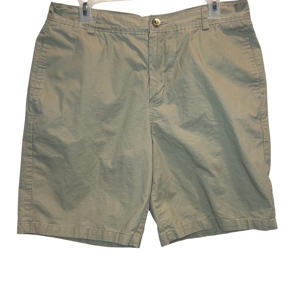 Disney Chino Shorts 34 Men's Khaki‎ Mickey Mouse Embroidered Cotton Twill Casual